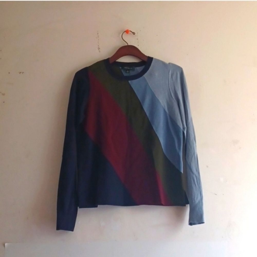 Colorful Geometric Knit Sweater